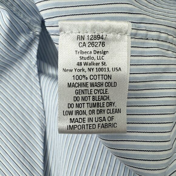 Nili Lotan Button Down Shirt Women Size M Blue Striped Long Sleeve Old Money - Picture 5 of 9